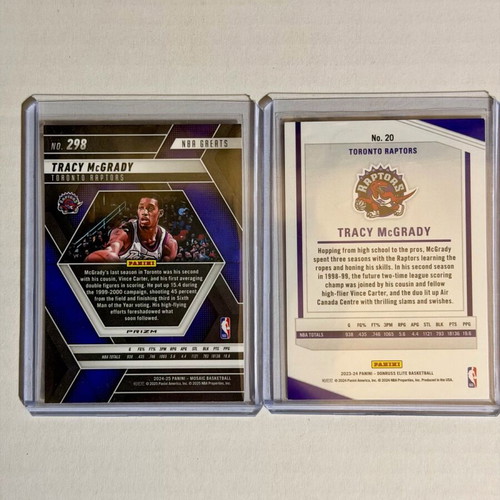 Tracy McGrady card lot 4, new, Toronto Raptors, parallel and base