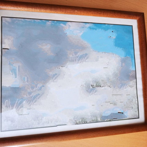Wooden wall frame used, 24x27 cm