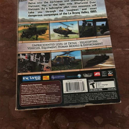 Whirlwind Over Vietnam PC game like new, 2 CDs