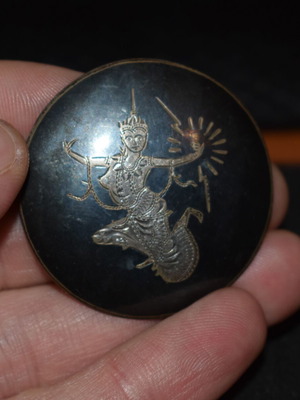 Vintage silver pin used