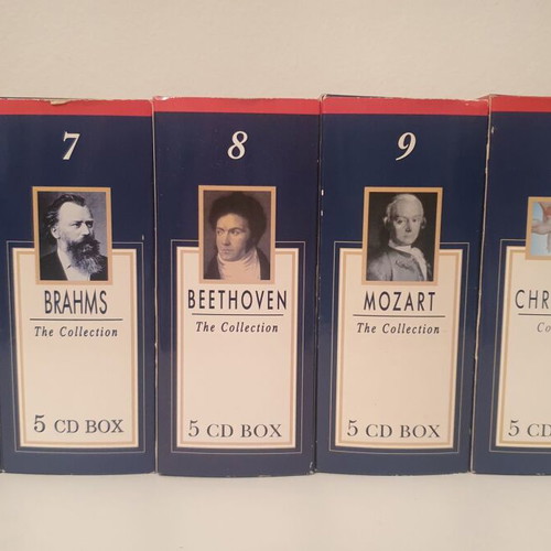 Collectible CD cases like new, 20 boxes x 5 CDs, classical music
