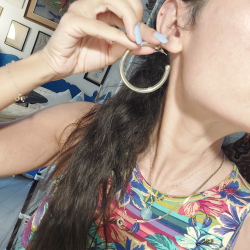 Silver hoop earrings very light