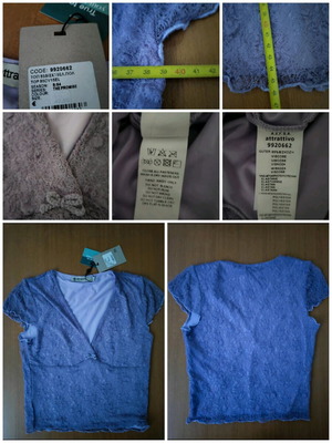 Attrattivo Women's M Lilac Lace Top New