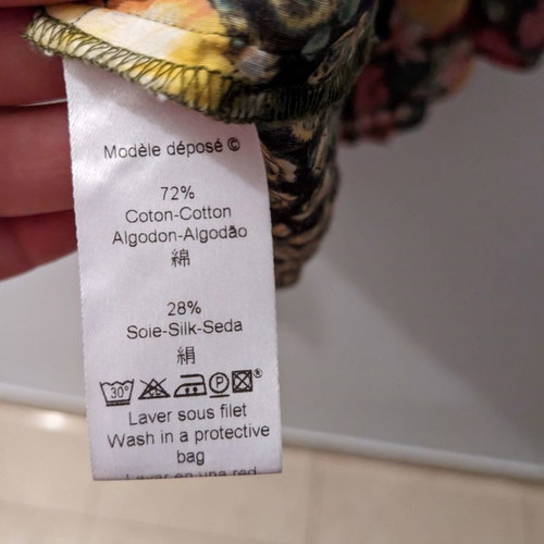 Kenzo blouse used with vintage floral pattern and bell sleeves