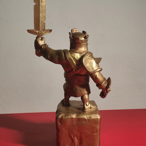 Supercell Clash of Clans Gold Barbarian Statue boxed, like new