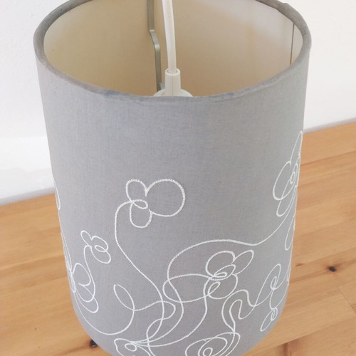 IKEA lamps with retro fabric design used