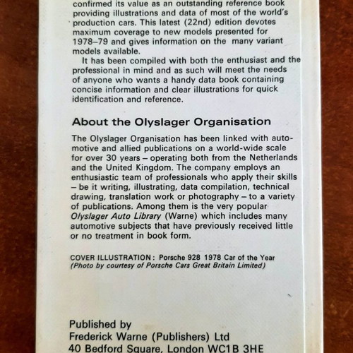 The Observer's Book of Automobiles 1979 μεταχειρισμένο συλλεκτικό βιβλίο τσέπης