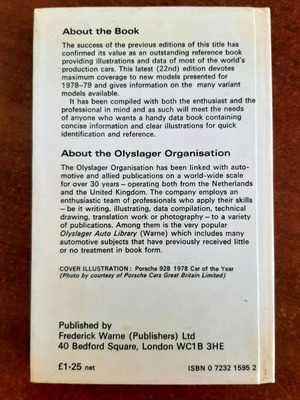 The Observer's Book of Automobiles 1979 μεταχειρισμένο συλλεκτικό βιβλίο τσέπης