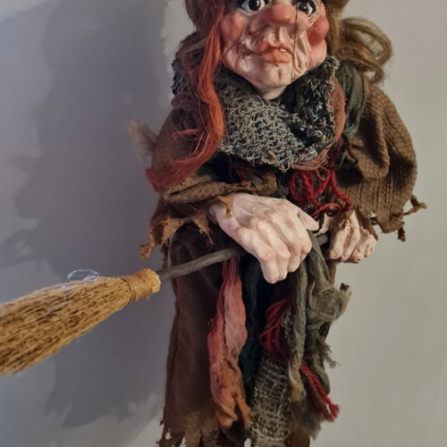 Handmade marionette used 50 cm with movable legs and arms
