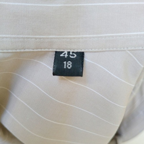 Hugo Boss short-sleeve striped shirt XXL like new, white beige
