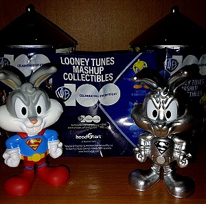 2x Looney Tunes MASHUP Collectables Bugs Bunny in Superman outfit