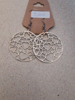Handmade earrings new, gray