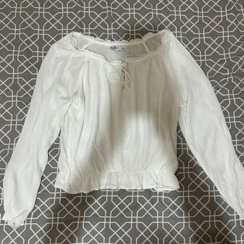 Hollister blouse, white, size L
