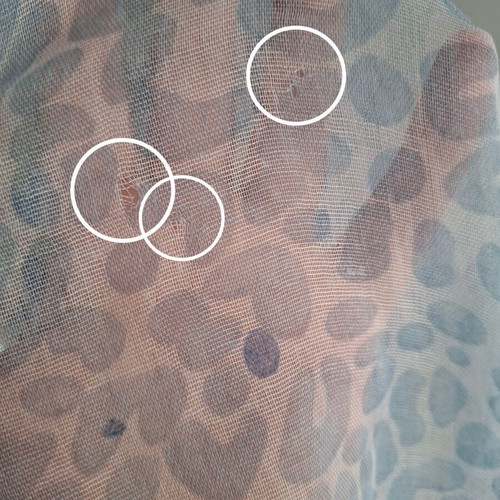 White-Blue Scarf large, new, airy fabric