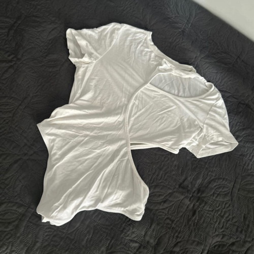 Shein white bodysuit like new with cutouts