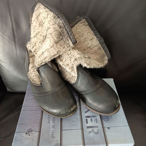 Bunker leather ankle boots used, size 39