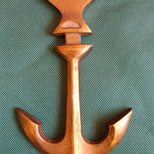Vintage anchor bottle opener made of solid brass like new