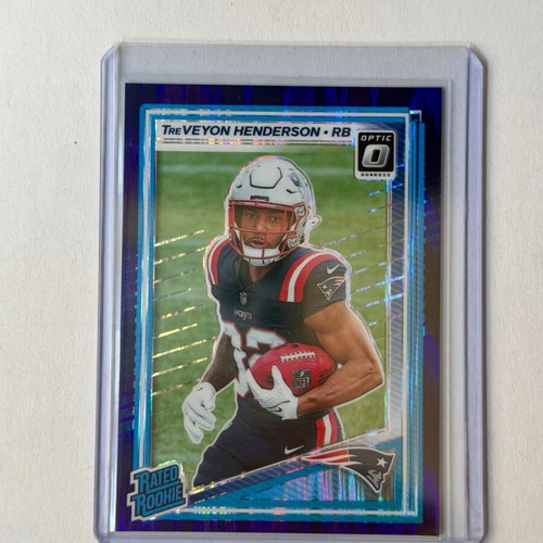 Panini Optic Treveyon Henderson Purple Shock Rookie Card 2025 New England Patriots new