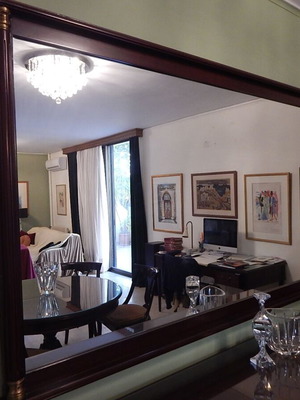 Varagkis mirror used, solid walnut wood 185x118 cm