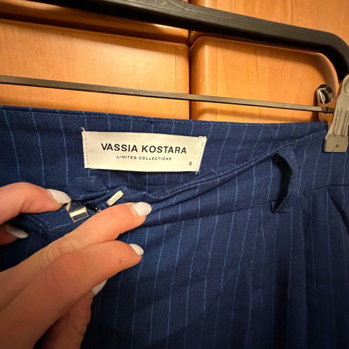 Vassia Kostara jacket and trousers set new, blue