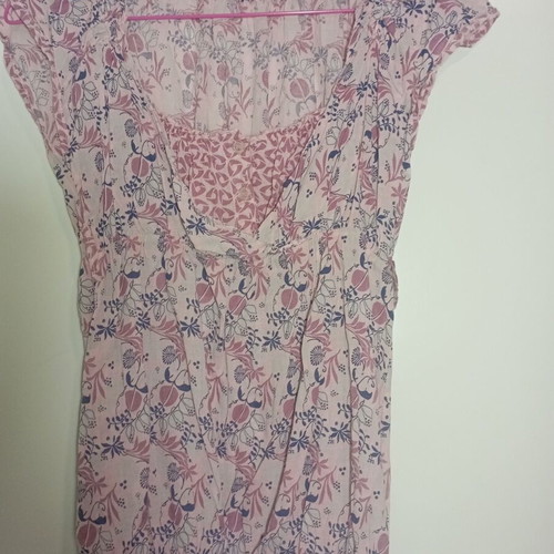 Lightweight blouse with different fabric on bust, like new, size M