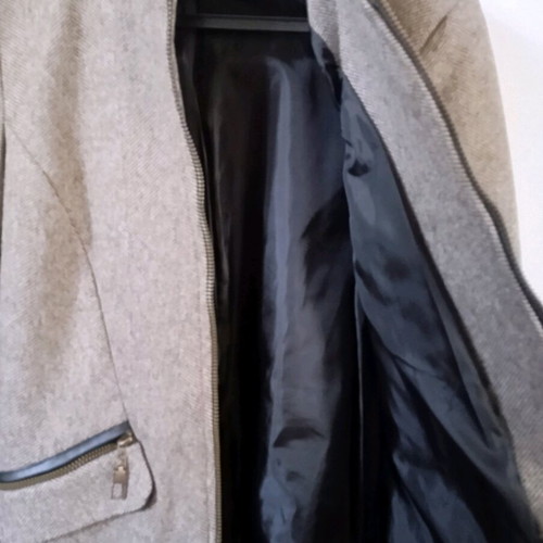 Jacket with zipper coat style like new, brown, size S