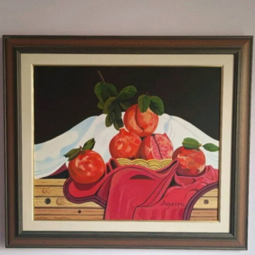 Oil painting on canvas used, 80x70 cm with frame