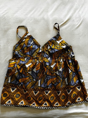 GGREssive Bohemian Leaf & Tribal Print Cotton Cami Tank Top Size M like new