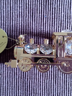 Swarovski decoration new, gold plated with Spectra Crystal crystals