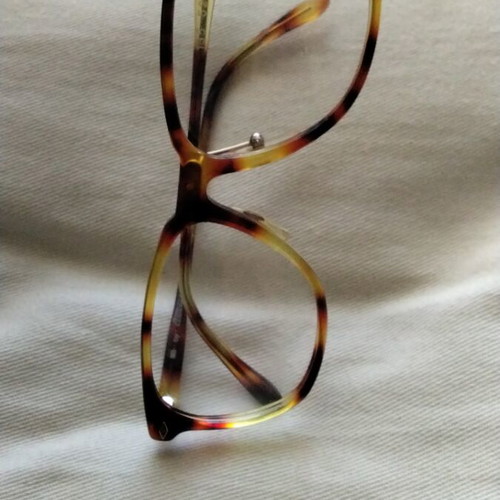 Vintage tortoiseshell square eyeglass frame like new, Italian