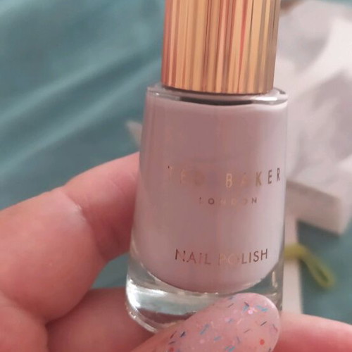 Ted Baker travel set with lilac nail polish and nude lipstick like new