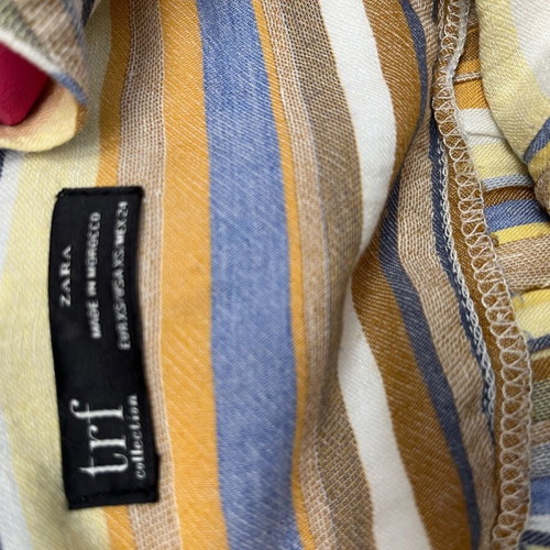 Zara linen dress multicolored new