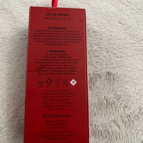 Ann Summers Tempted mini perfume 10 ml new