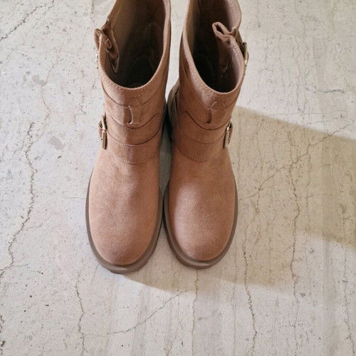 Asos camel suede ankle boots size 39 new, comfortable without zipper