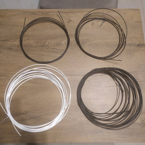 Optical fiber cables new without terminals, 4 fibers, 10m+2m+2m+5m