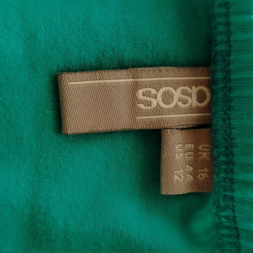Φόρεμα Asos πράσινο μέτριο μήκος σαν καινούργιο, εξώπλατο με δέσιμο στο λαιμό, XL XXL