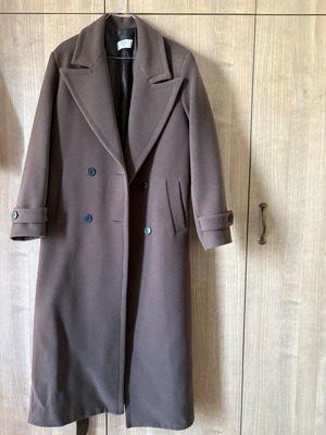 DLV Brown Maxi Coat New With Belt, Size S-M