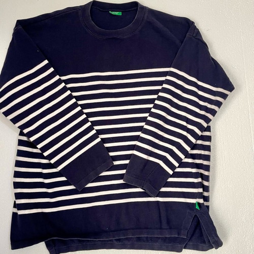 Marinière blouse United Colors of Benetton blue striped like new XL