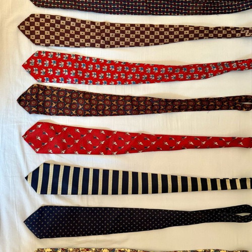 Ties various used, pack of 10, vintage decade styles