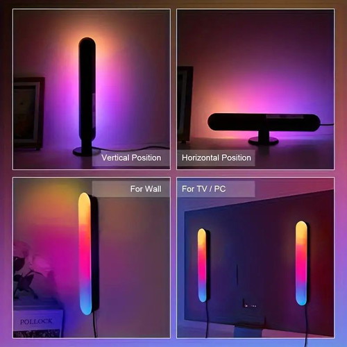 RGB LED light bars new with remote control, set of 2