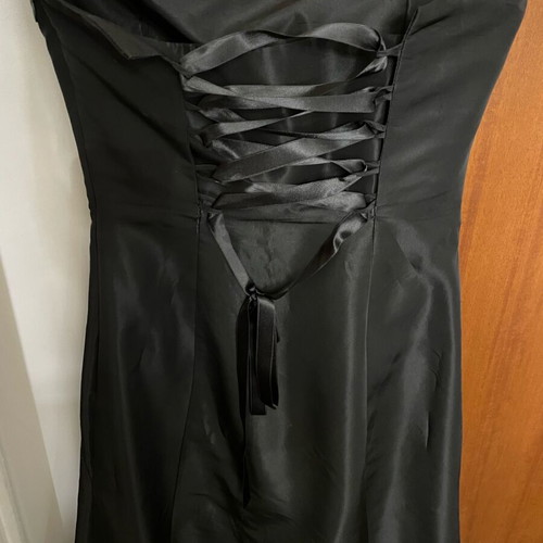 ZARA Maxi Dress like new, velvet trim, black, size S
