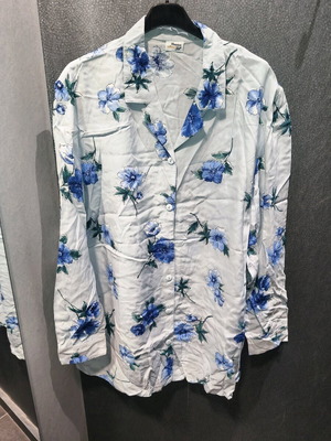 Vintage blue floral shirt Création Atelier like new