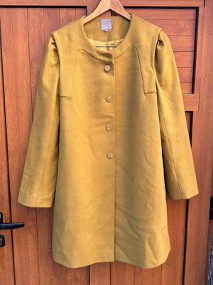 COS transitional wool coat like new, size 44, yellow