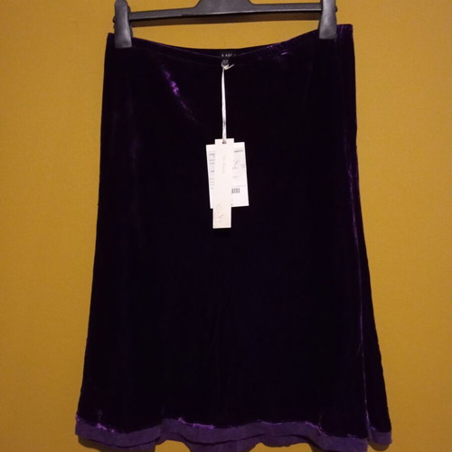 Laura Ashley purple skirt UK 14, viscose and silk