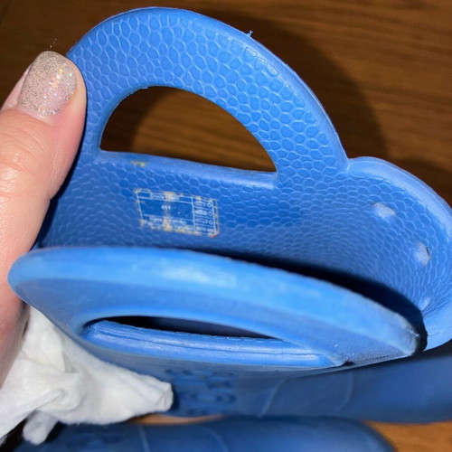 Crocs c11 blue rain boots size 28-29 like new
