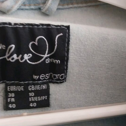 Esmara denim jacket turquoise like new, size M