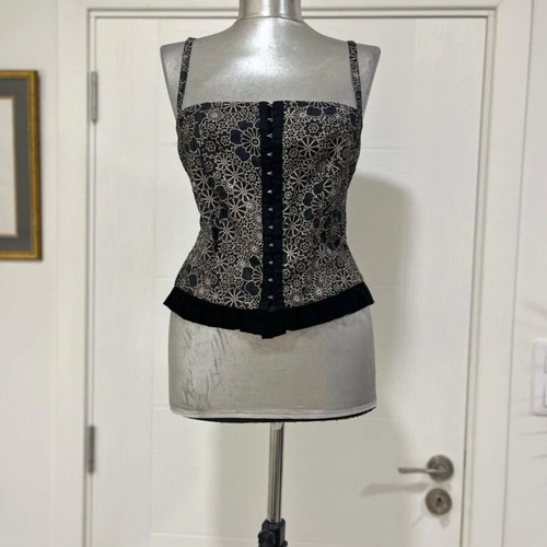 Corset Style Top St. Martins Floral Print Size Medium like new