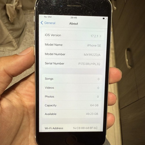 Iphone SE 2020 64GB unlocked, used, white