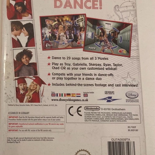 Nintendo Wii High School Musical 3 In good condition Price 4 Euros