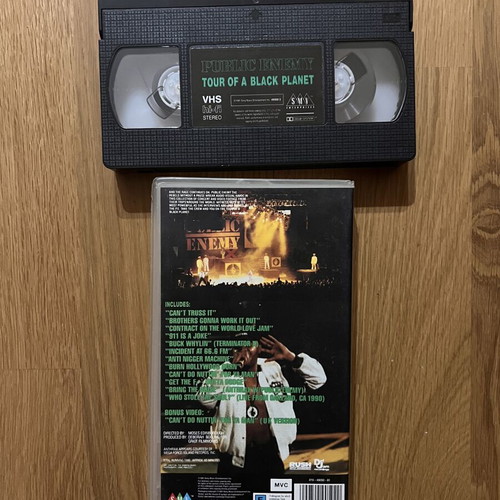 Public Enemy Tour Of A Black Planet VHS tape